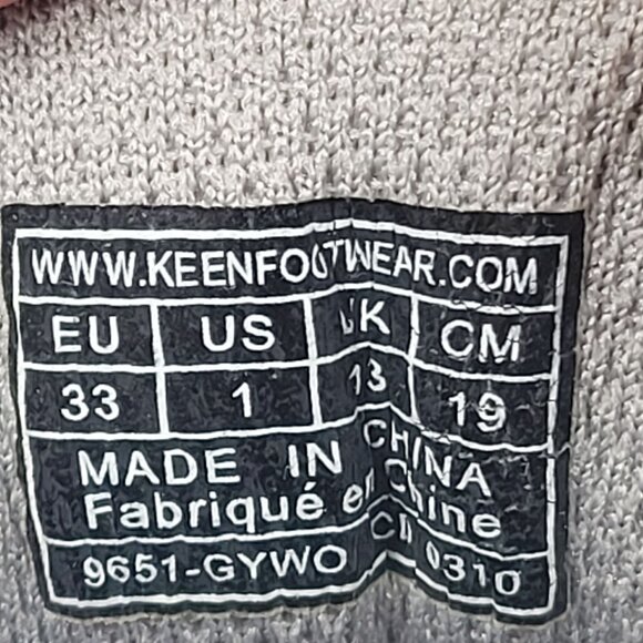 Keen Gray Pink Outdoor Active Kid's Shoes US Size 1 NWOT - Picture 8 of 8